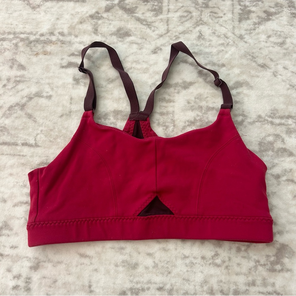 Athleta Mesh Detail Racer Back Sports Bra